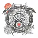 Itachi uchiha sharingan tattoo design idea