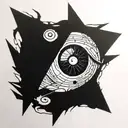 Itachi Uchiha Sharingan Eye tattoo design idea