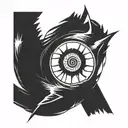 Itachi Uchiha Sharingan Eye tattoo design idea