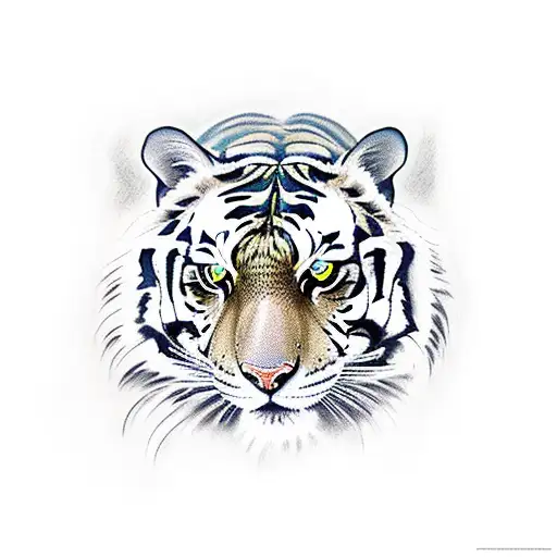 walking tigress tattoo design idea