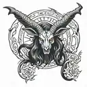 baphomet tattoo design idea