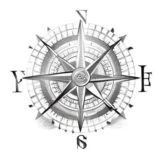 Steampunk Compass: A compass with gears and a vintage appearance, symbolizing direction and exploration. tattoo design idea