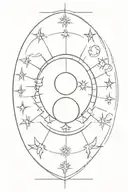 isis phoenix sun and moon phases tattoo design idea