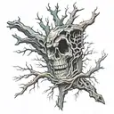 evil dead 2 tree tattoo design idea