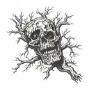 evil dead 2 tree tattoo design idea