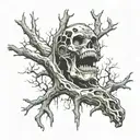 evil dead 2 tree tattoo design idea