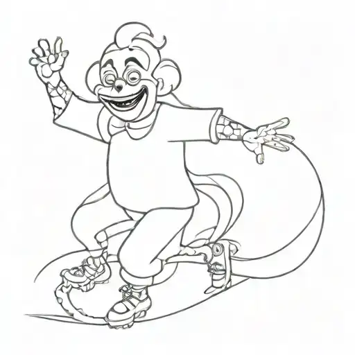 $uicideboys type koho the clown and dancing ghost tattoo design idea