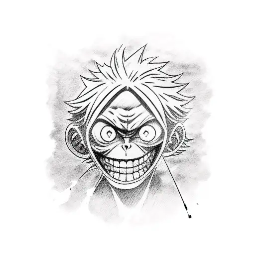 monkey d luffy tattoo design idea
