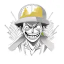 monkey d luffy tattoo design idea