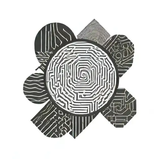 fingerprint with initials incorporated tattoo design idea