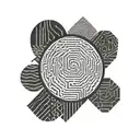 fingerprint with initials incorporated tattoo design idea