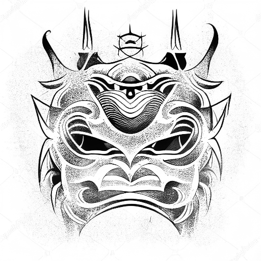 Oni Mask tattoo design idea