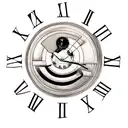 melting clock black ans  tattoo design idea