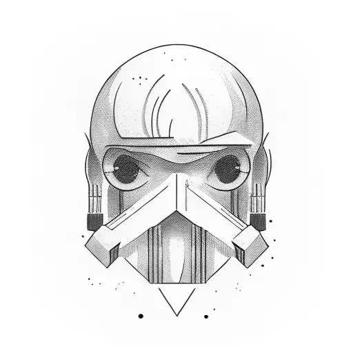 Bars, locker, head tattoo design idea