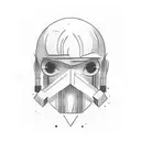 Bars, locker, head tattoo design idea