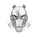 Bars, locker, head tattoo design idea