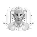 Bars, locker, head tattoo design idea