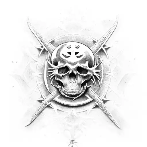 the phrase "Death Before Dishonor" hidden in crown of thorns tattoo design idea