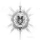 death before dishonor hidden in crown of thorns tattoo design idea
