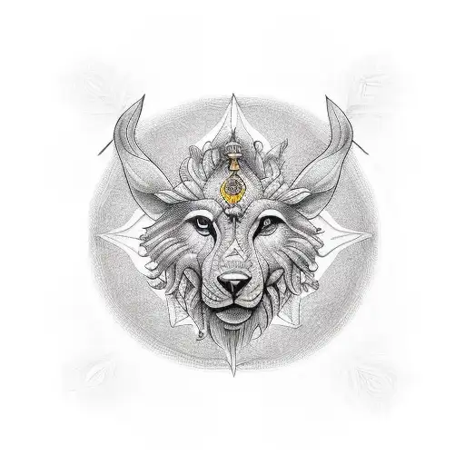 Shaka of virgo tattoo design idea