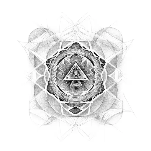 sacred geometry tattoo design idea