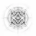 sacred geometry tattoo design idea
