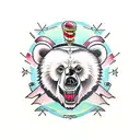 sweet bear tattoo design idea