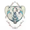 sweet bear tattoo design idea