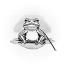  frog, toad, katana,  tattoo design idea