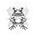  frog, toad, katana,  tattoo design idea