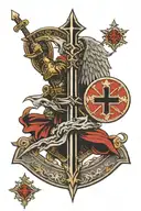 st michael shield templar cross tattoo tattoo design idea