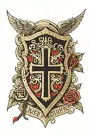 st michael shield templar cross tattoo tattoo design idea
