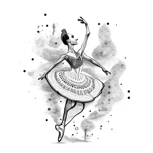 a ballerina tattoo design idea