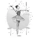 a ballerina tattoo design idea