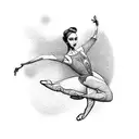 a ballerina tattoo design idea