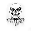 Skeleton full body tattoo design idea