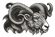 aries ram head tattoo design idea