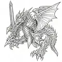 Berserk, Sword dragon slayer, brand of sacrifice, on the back  tattoo design idea