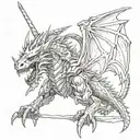 Berserk, Sword dragon slayer, brand of sacrifice, on the back  tattoo design idea