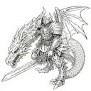 Berserk, Sword dragon slayer, brand of sacrifice, on the back  tattoo design idea