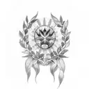 Laurel wreath tattoo design idea