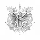 Laurel wreath tattoo design idea