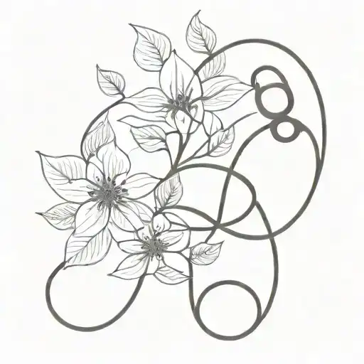 A stethoscope intertwined with vines and flowers, creating a unique and elegant design tattoo design idea