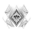 A tattoo of A Graham cracker and an amethyst gem inside of a salt shaker tattoo design idea