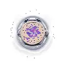 A Graham cracker inside of a salt shaker surrounded by purple dots tattoo design idea