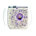 A Graham cracker inside of a salt shaker surrounded by purple dots tattoo design idea