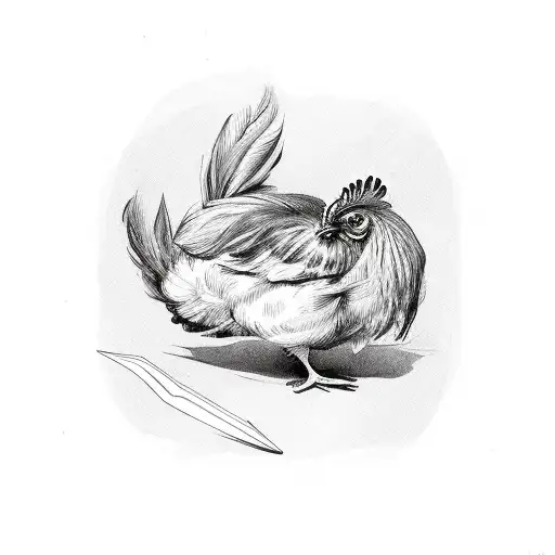 chicken drumstick tattoo design idea