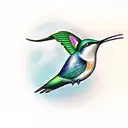 humming bird and swallow tattoo design idea
