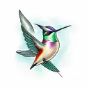 humming bird and swallow tattoo design idea