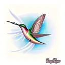 humming bird and swallow tattoo design idea